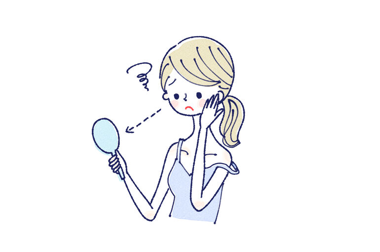 肌悩み　女性